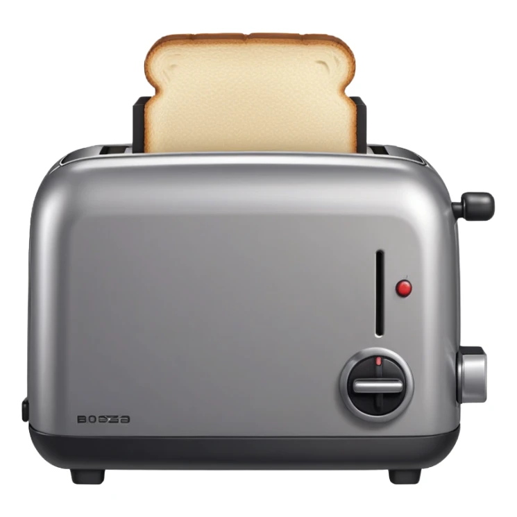 A low-resolution 8-bit pixel art emoji of a toaster, blocky and retro-style, with visible square pixels and a limited color palette. sticker
