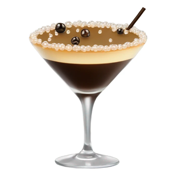 Espresso martini with boba pearls sticker