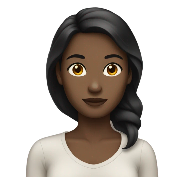 Women dark brown hair, pale skin, amber eyes sticker