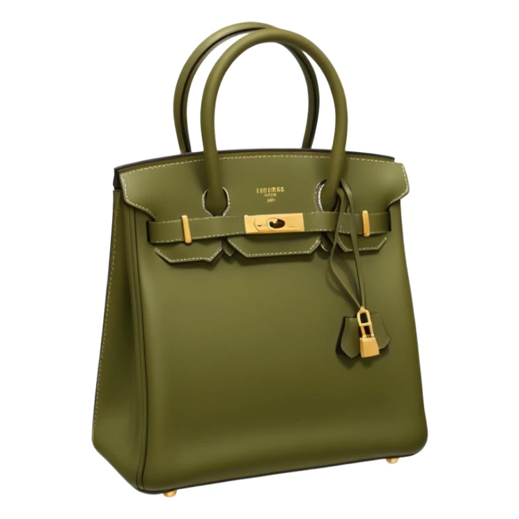 hermes birkin olive color bag sticker