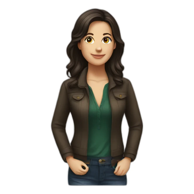 brunette woman fernet branca sticker