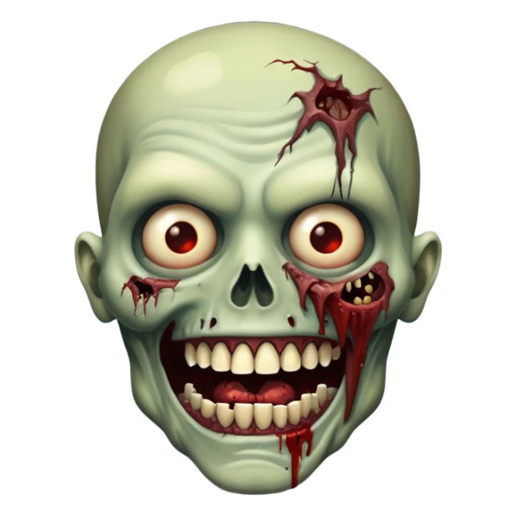 faça um zumbi mostrando o dente sticker