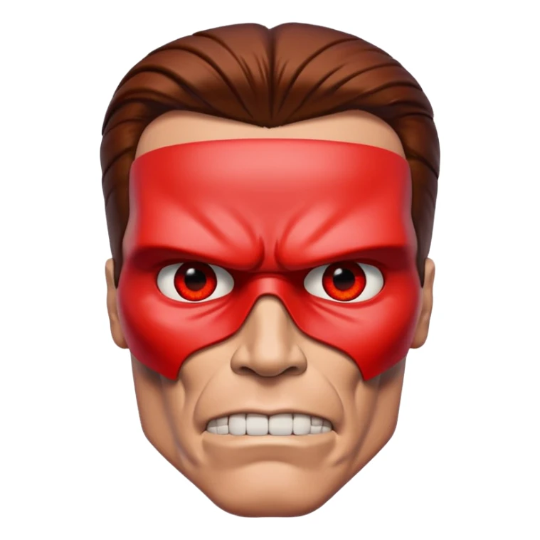 Red eyed half face Terminator Arnold Schwarzenegger sticker