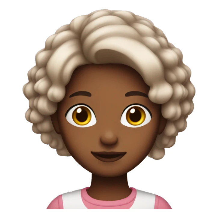 girl with neapolitan hair sticker