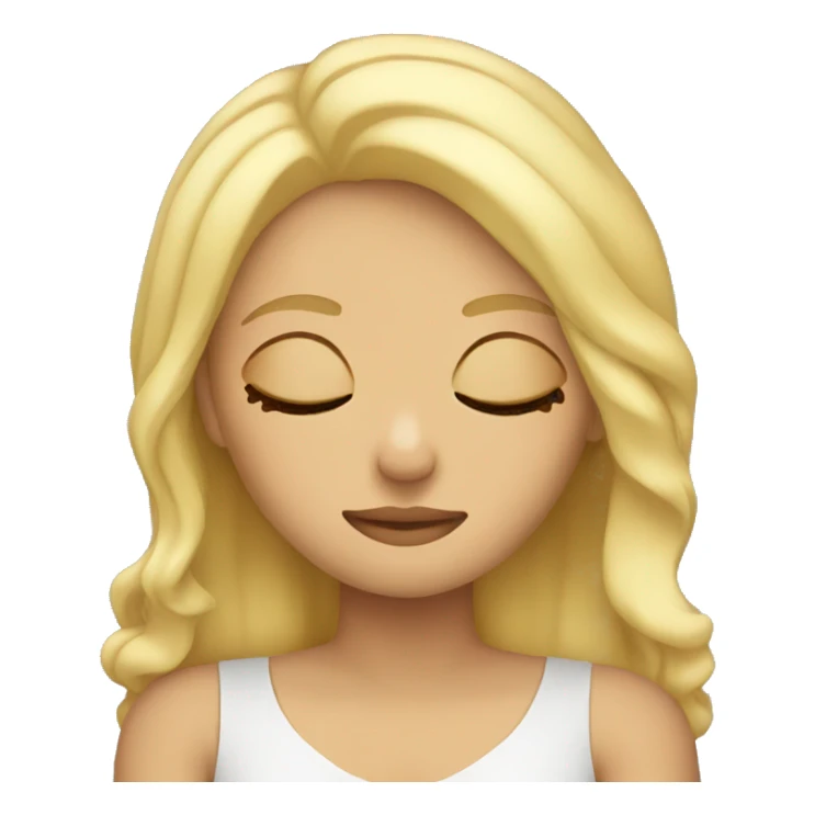 Girl with blonde hair sleeping sticker
