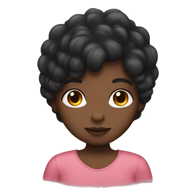 black hair girl with heart on hands  sticker