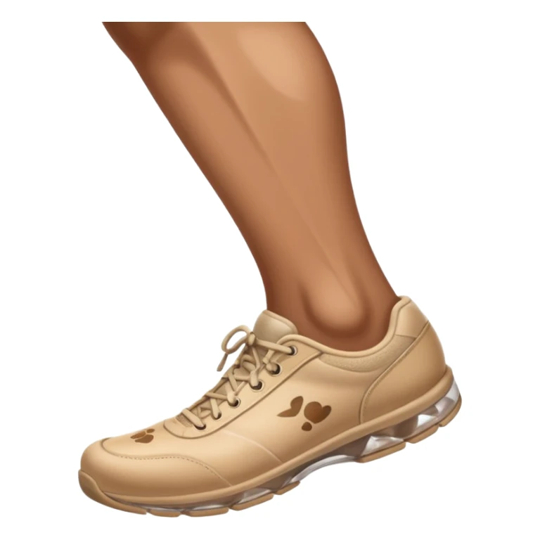 a shoe with a foot inside, stepping and showing a clear shoe print below. and leg







 sticker