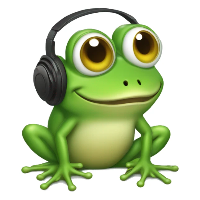 A frog hears musicA frog hears music sticker