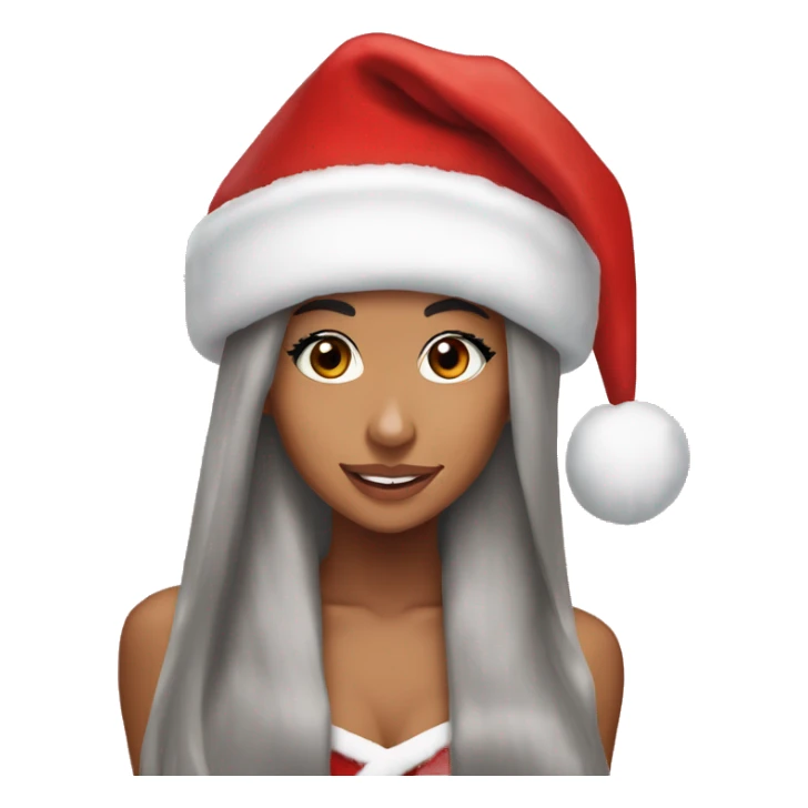 ariana grande with santa hat sticker