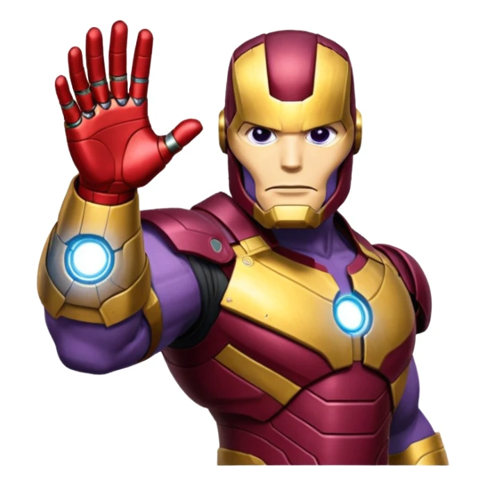 gant de thanos remix par iron man claquement des doigt sticker