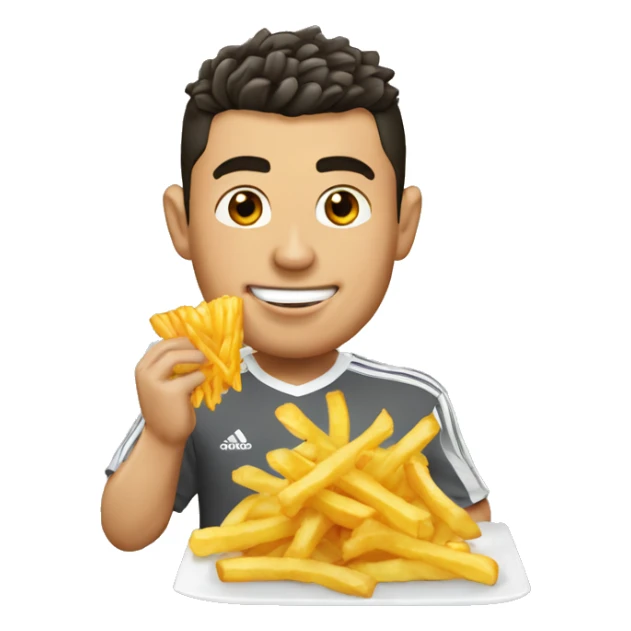 Ronaldo qui mange des frites sticker