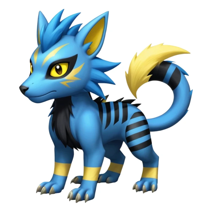 Manectric-Luxray-Draco-Fakémon-hybrid-creature (full body), 4 legs sticker