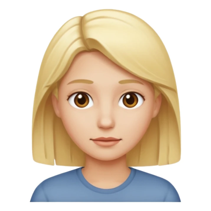 Blonde and white sticker