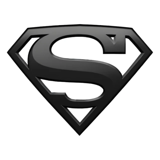 Superman Symbol batman v superman black white sticker