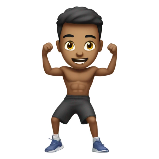 Super thin boy fitness funny  body pumping sticker