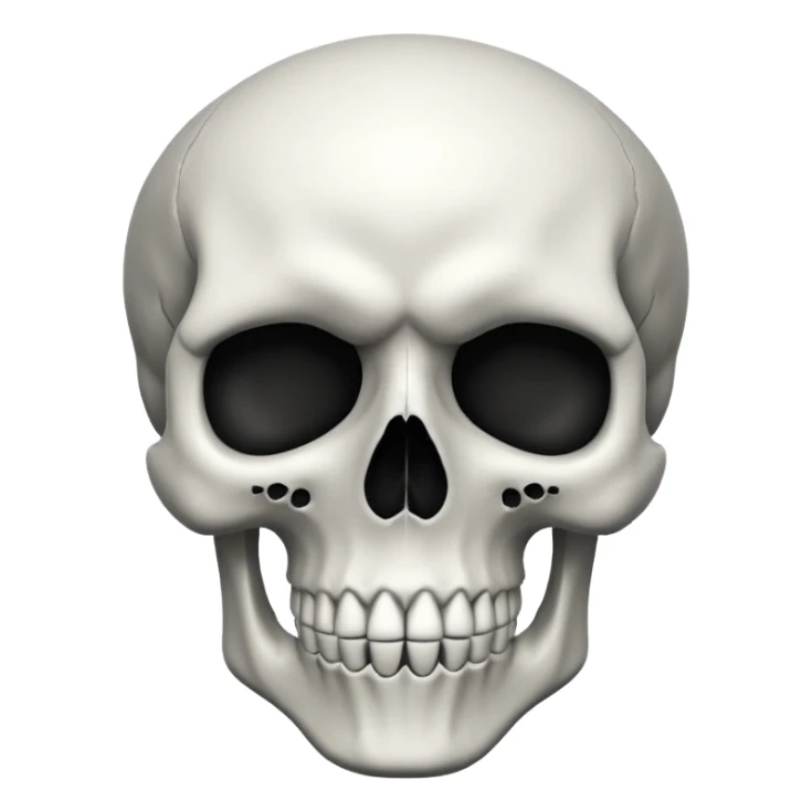 Skull black and white in a any text sticker