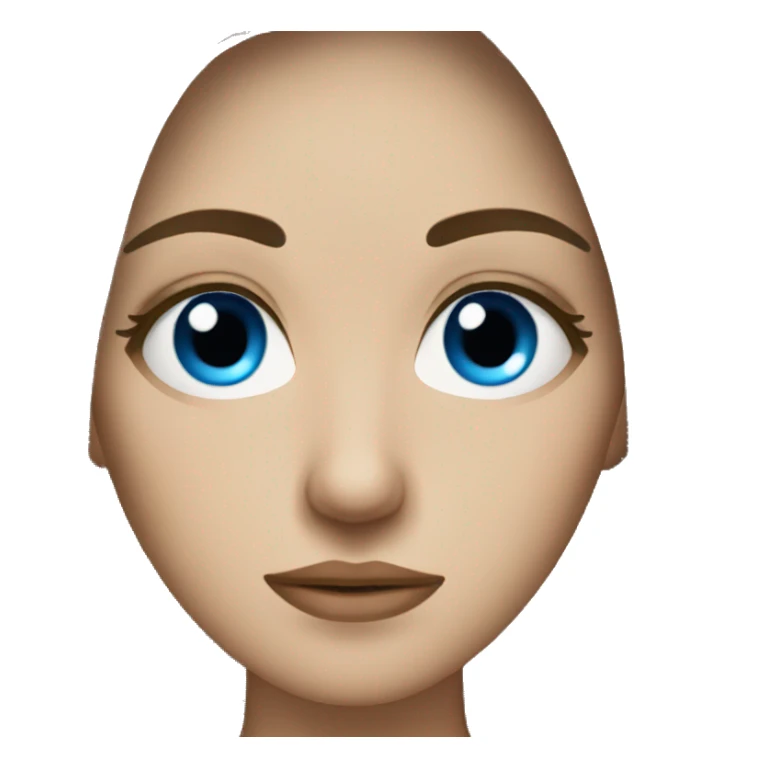 Exhausted brunette with blue eyes and eyebags sticker