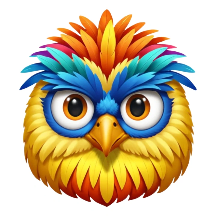 Un oiseau qui lance un regard sérieux  sticker