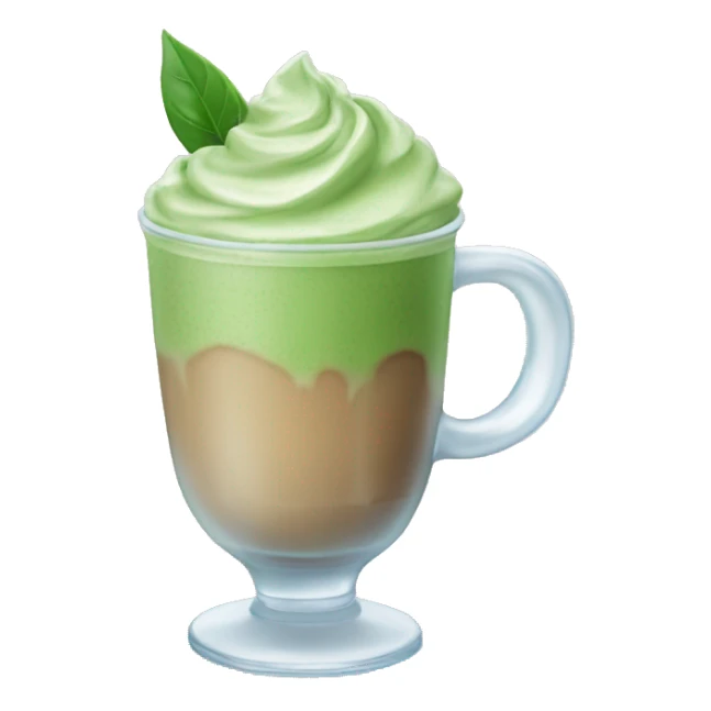 iced matcha latte with no whipped cream sticker