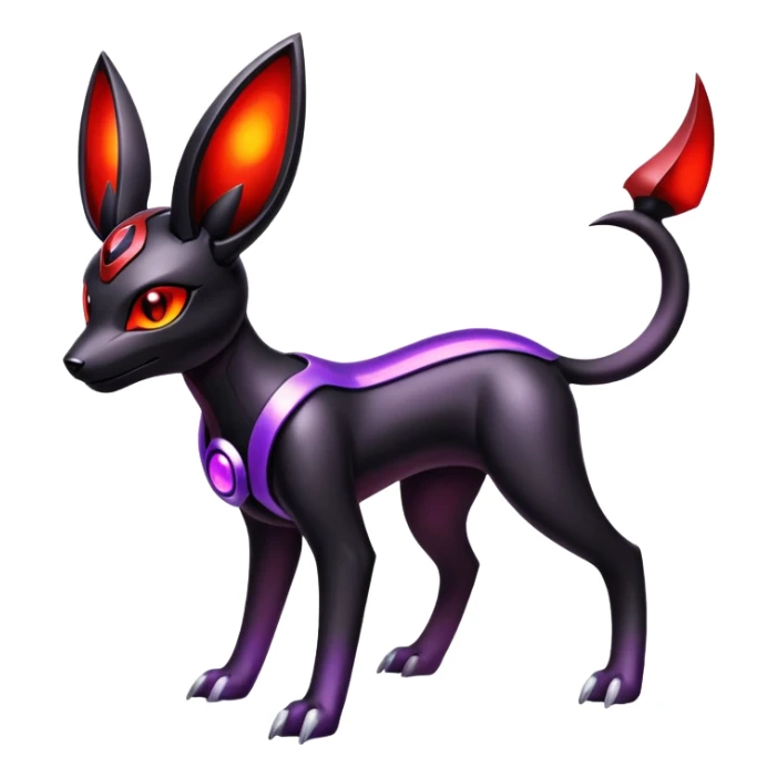 Futuristic Umbreon-Houndoom-Genesect-Pokémon-Fakémon-hybrid-creature sticker