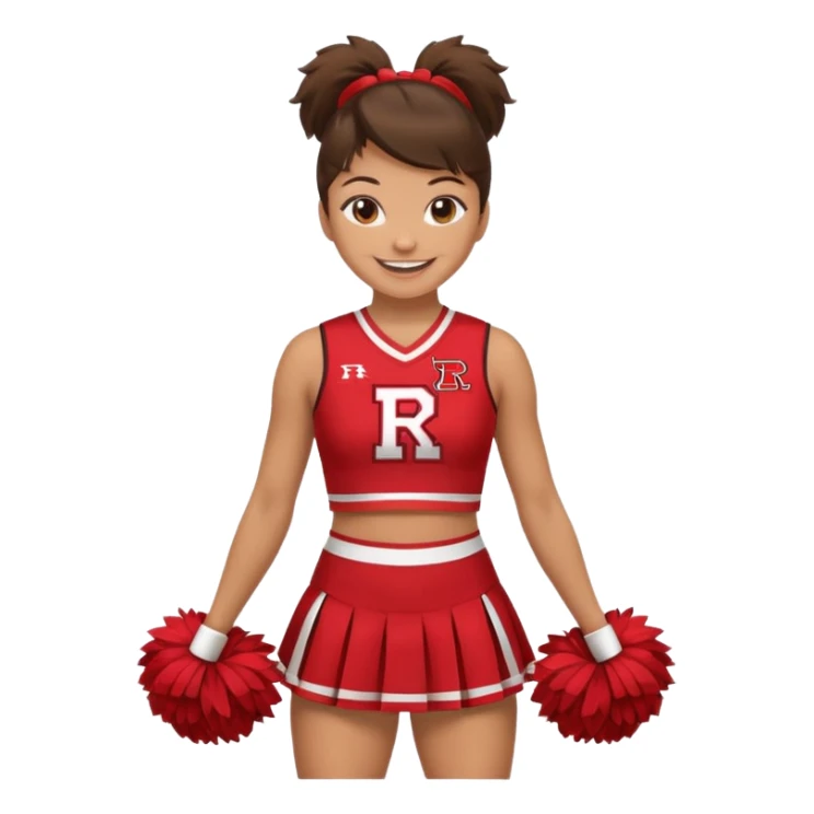 Rutgers full body Cheerleader sticker