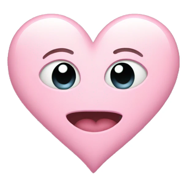 Light pink heart sticker