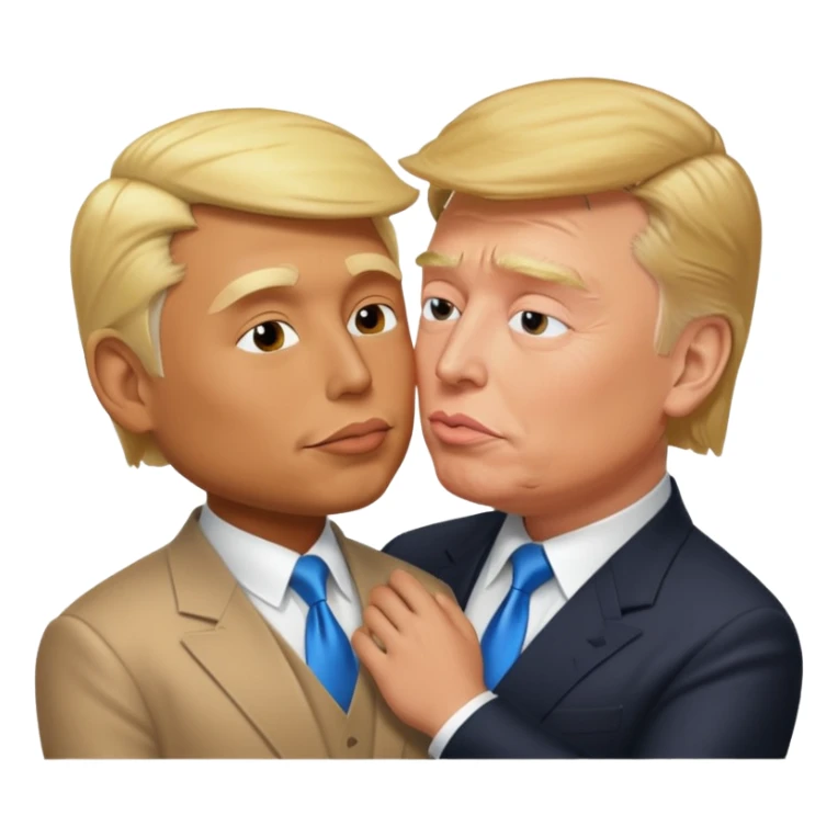 donald trump making out with elon musk sticker
