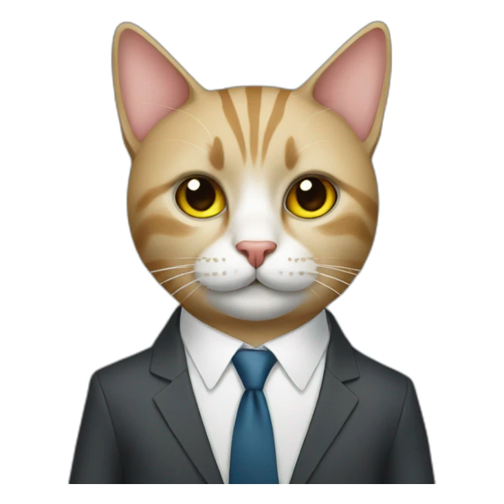 cat in suit sticker