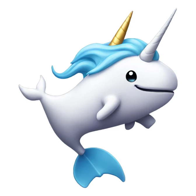 unicorn with a whale on top  sticker