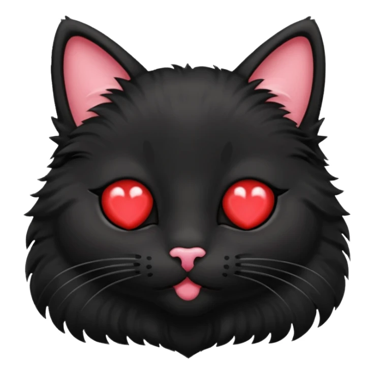 black cat with heart eyes sticker