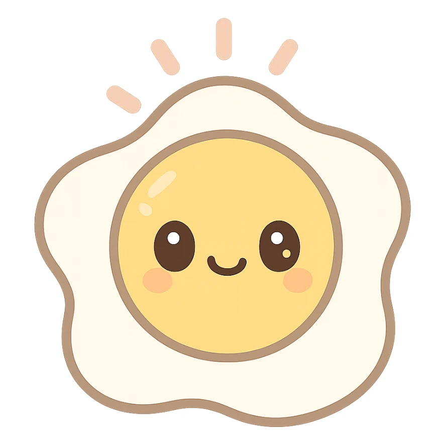 kawaii sunny egg sticker
