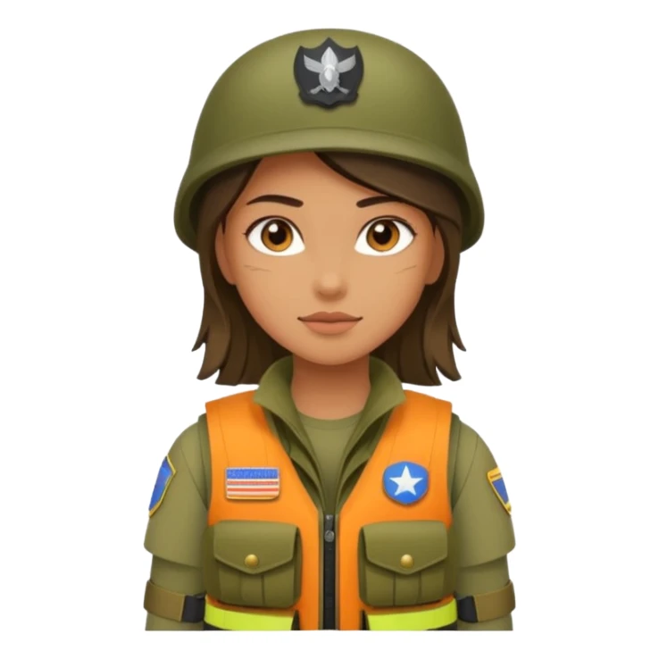 Girl wearing bullet proof sticker