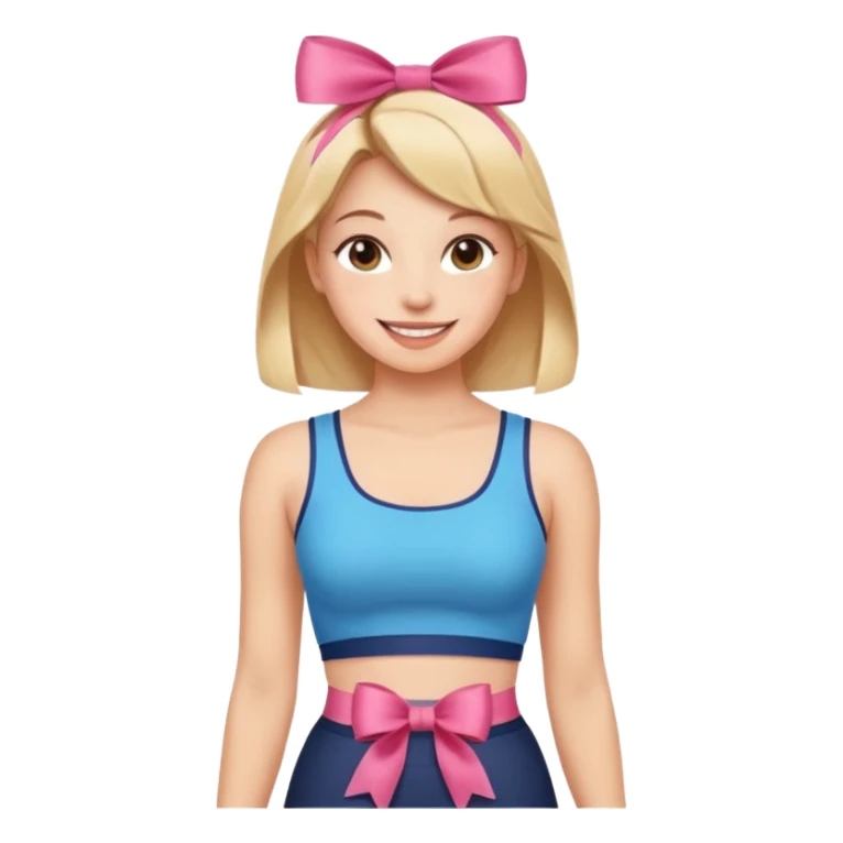 Kurdeleli güzel göbeği açık fit beli zayıf bir kız sticker