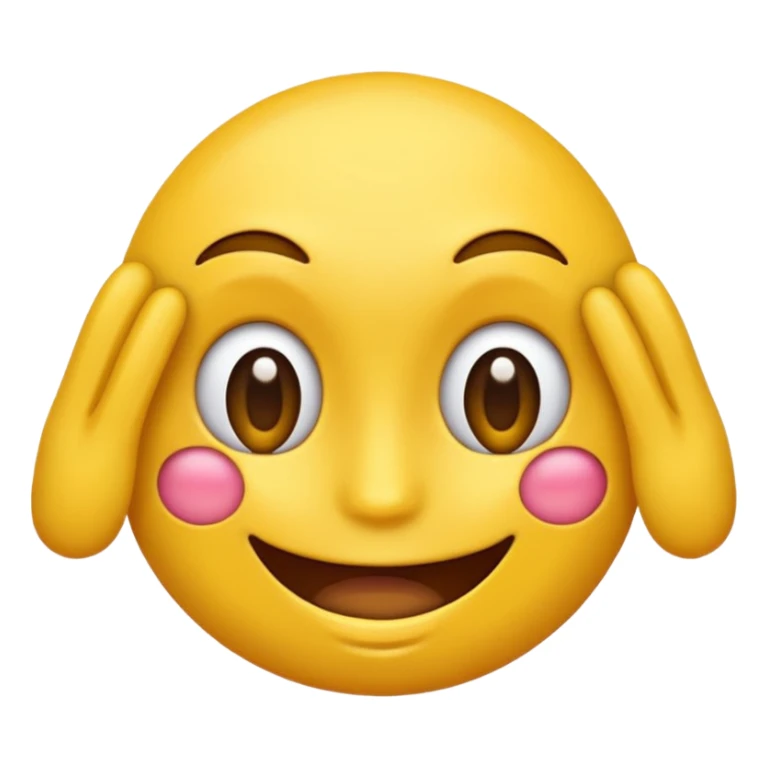 Emoji amarillo mordiéndose la uña (😊+💅) sticker