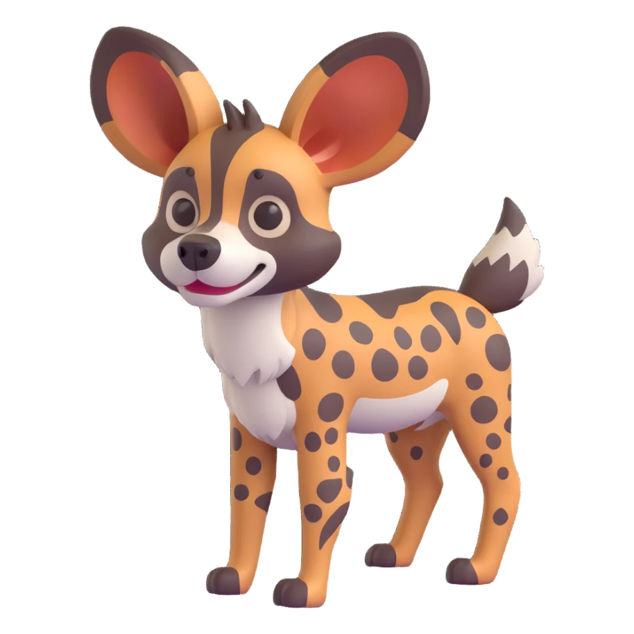 african wild dog sticker