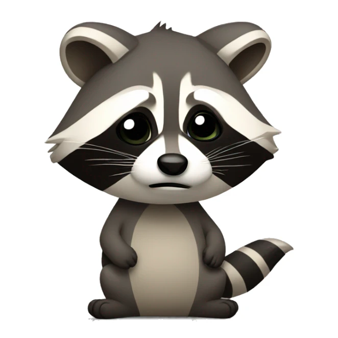 Disappointed raccoon sticker