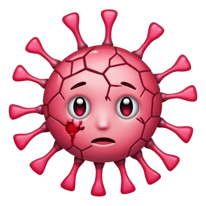 Virus rosita eliminado y triste sticker