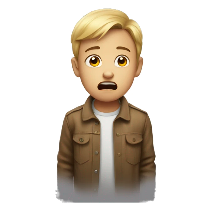 the child is afraid of people sticker