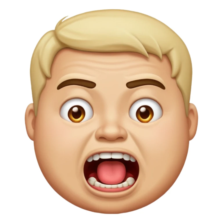 gum tsion emoji very not nice rude shouting ragebaiter fat ugly sticker