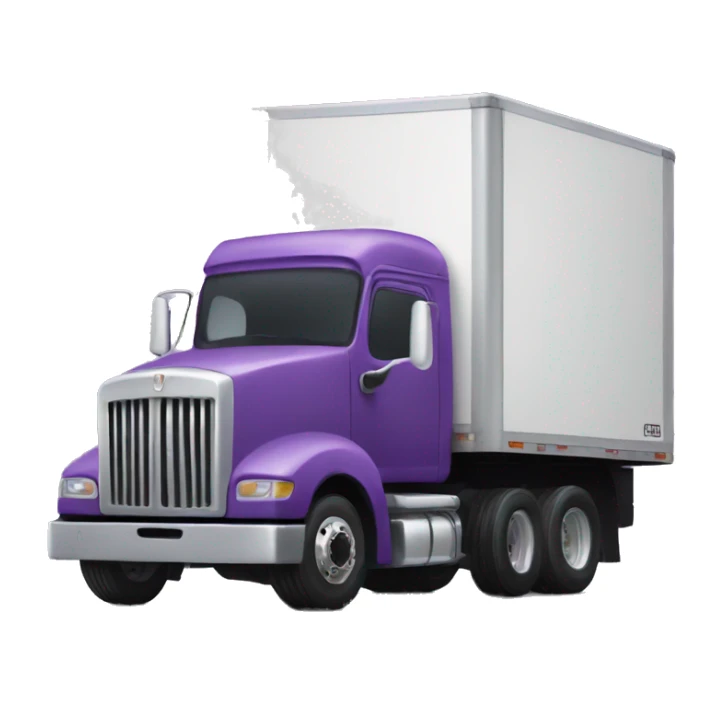 purple truck with black trailer sticker