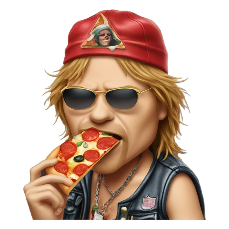 Axl rose eating pizza sticker