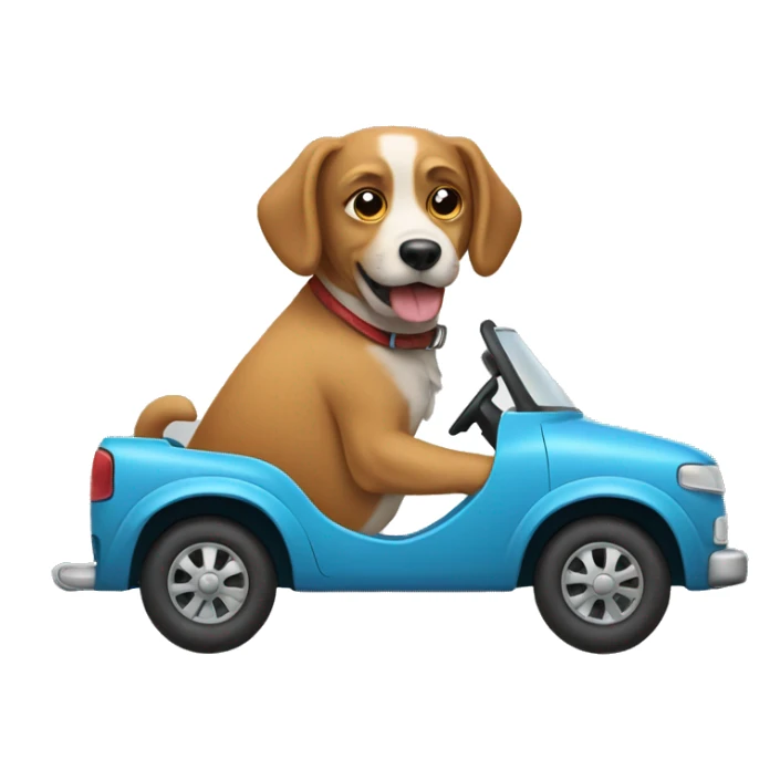 Dog driving sticker