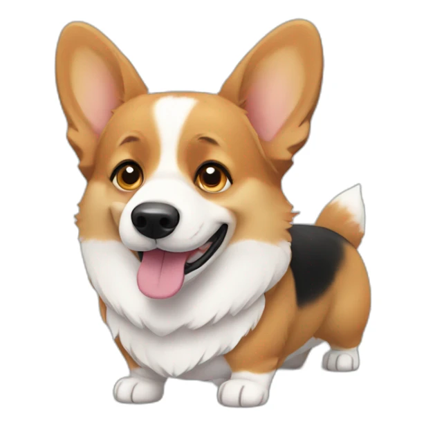 corgi cartoon sticker