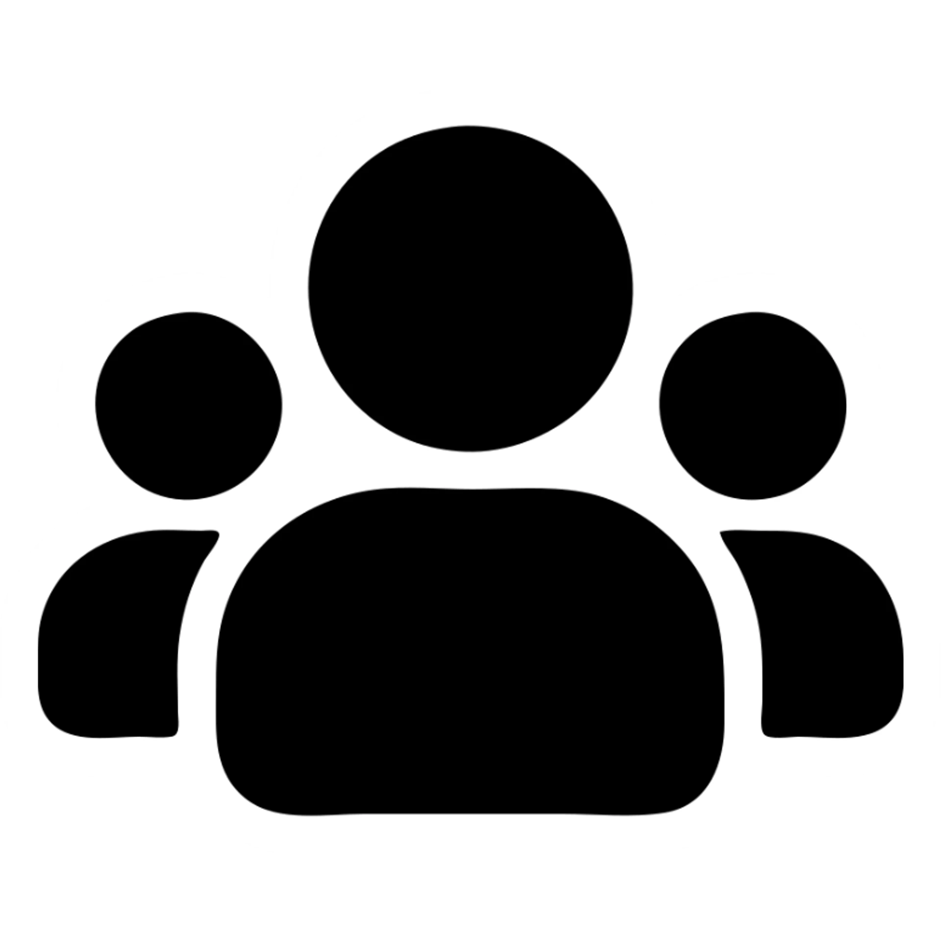 group of people, minimal and bold, suitable for UI sticker