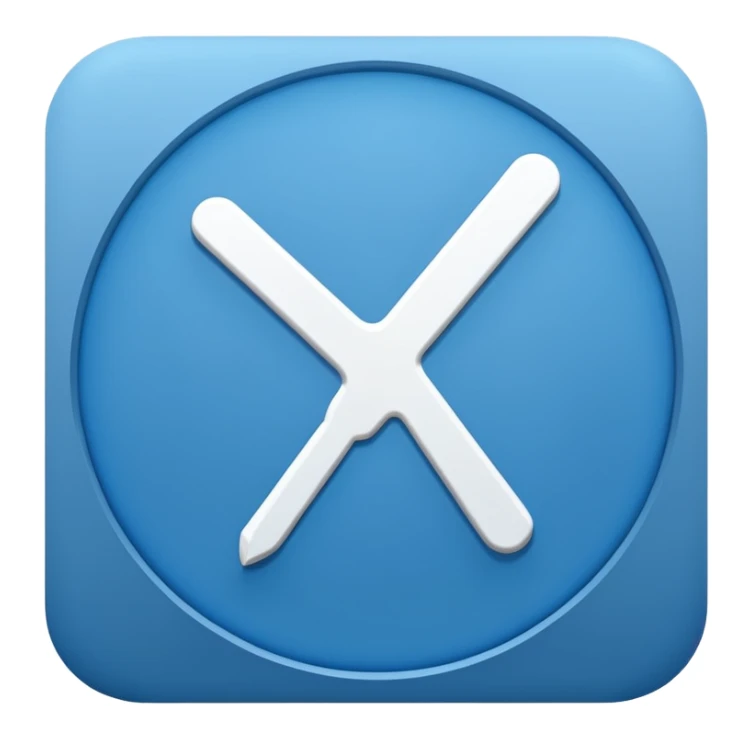 A white tick symbol on blue circle similar to verified badge sticker