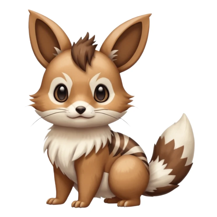 Furret-Linoone-Eevee-fusion sticker