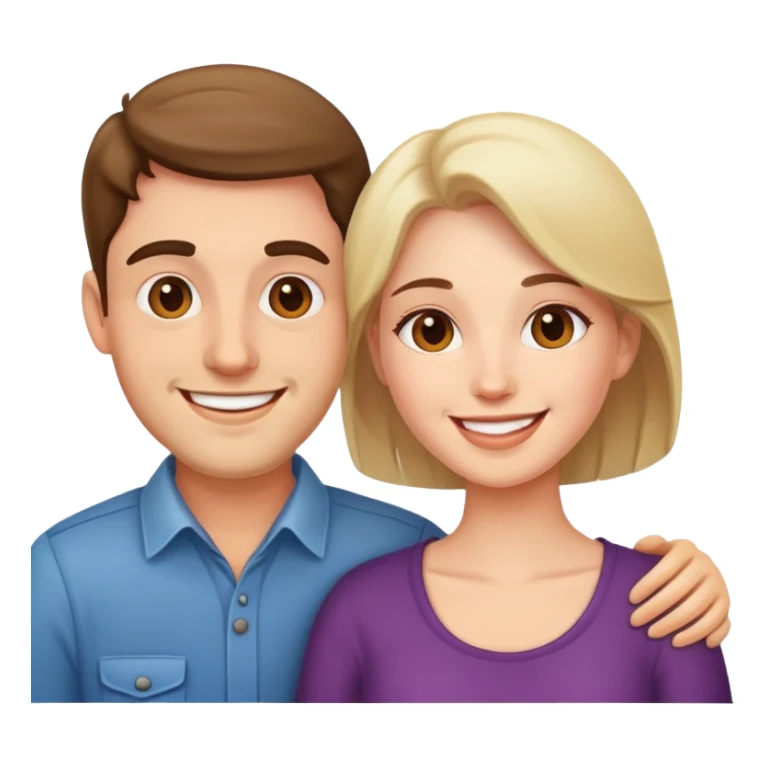 Happy man and woman sticker