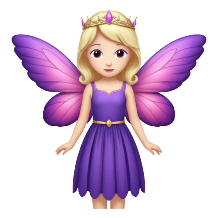 royal purple and pink buttery fairy combined sticker