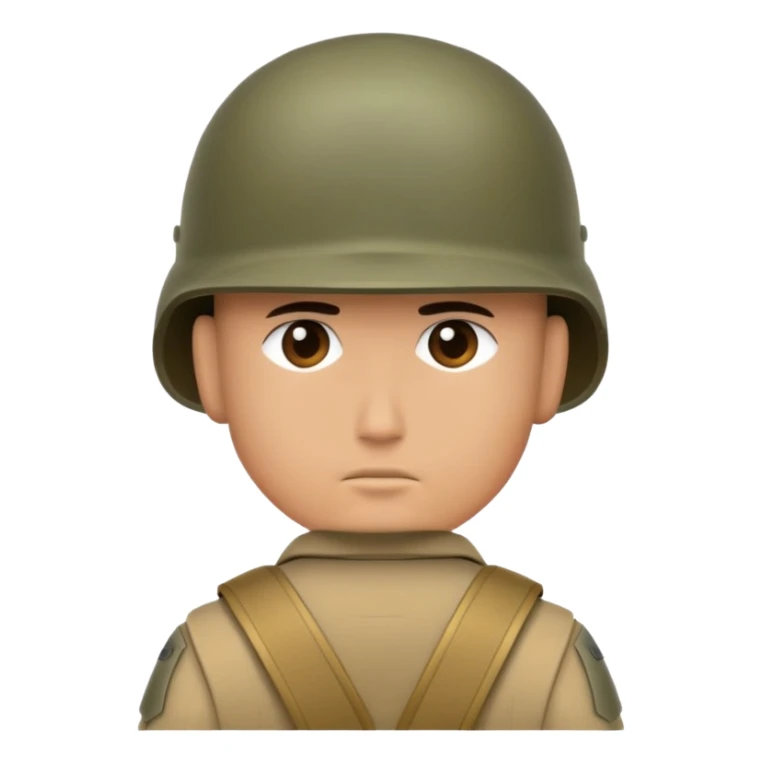 back view of soldier's head wearing military helmet sticker