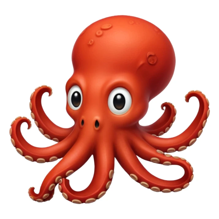 cute little octopus with red sticker
